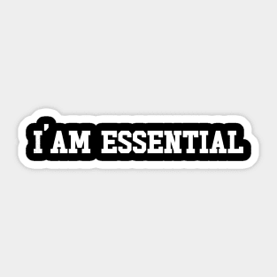 I'm Essential Black Face Mask, Face Mask, Funny Face Mask, Facemask, mask for face, Cute Facemask, Custom mask, unisex mask Sticker